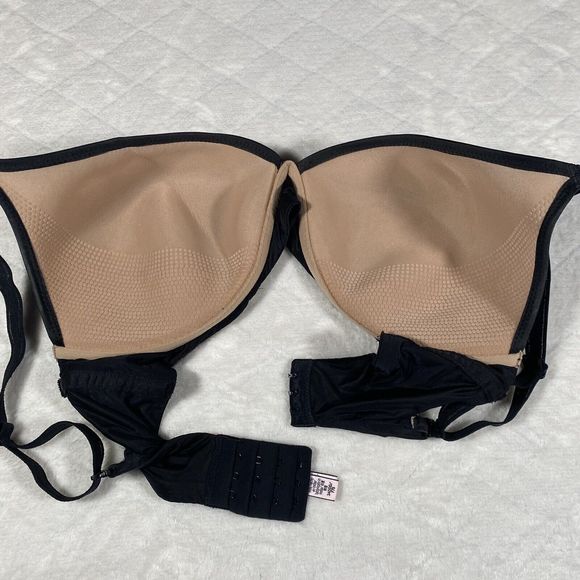Victoria's Secret Black Tshirt Bra Lightly Lined Wireless Size 34DDD Packable - Picture 4 of 5